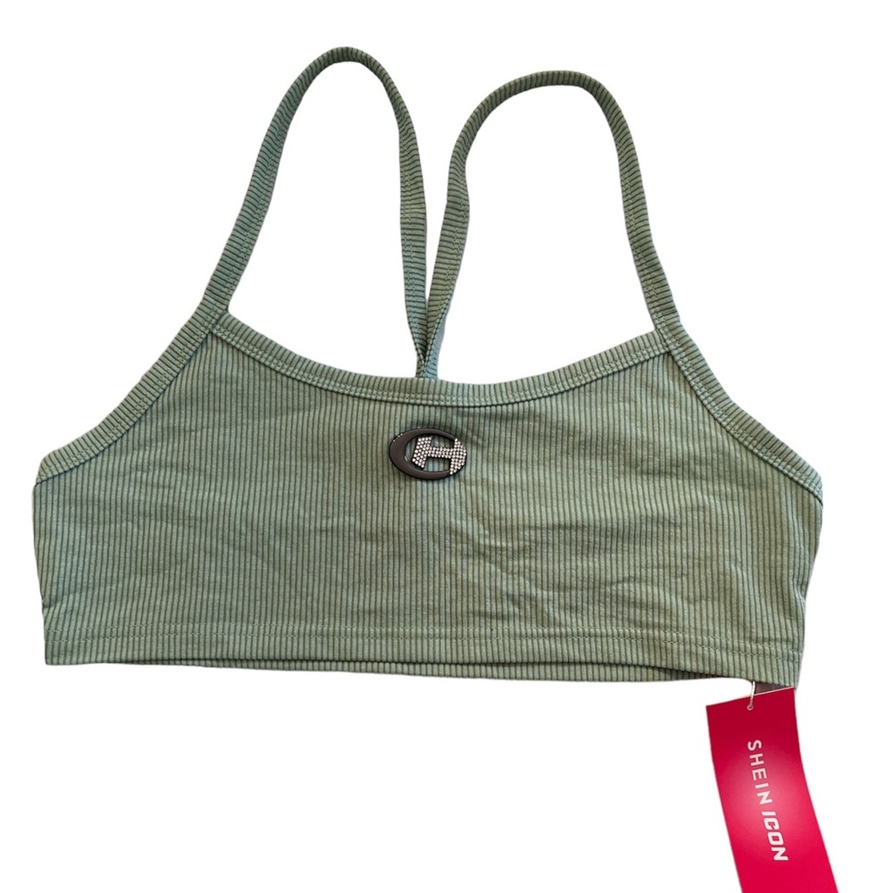 Green Y2K Crop Tank Top